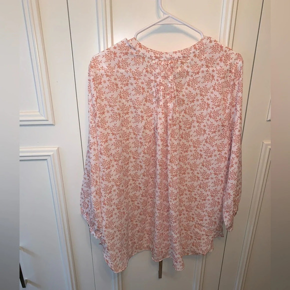 Jachs‎ Girlfriend Pink/White floral short sleeved popover top XL NWT - Picture 7 of 7